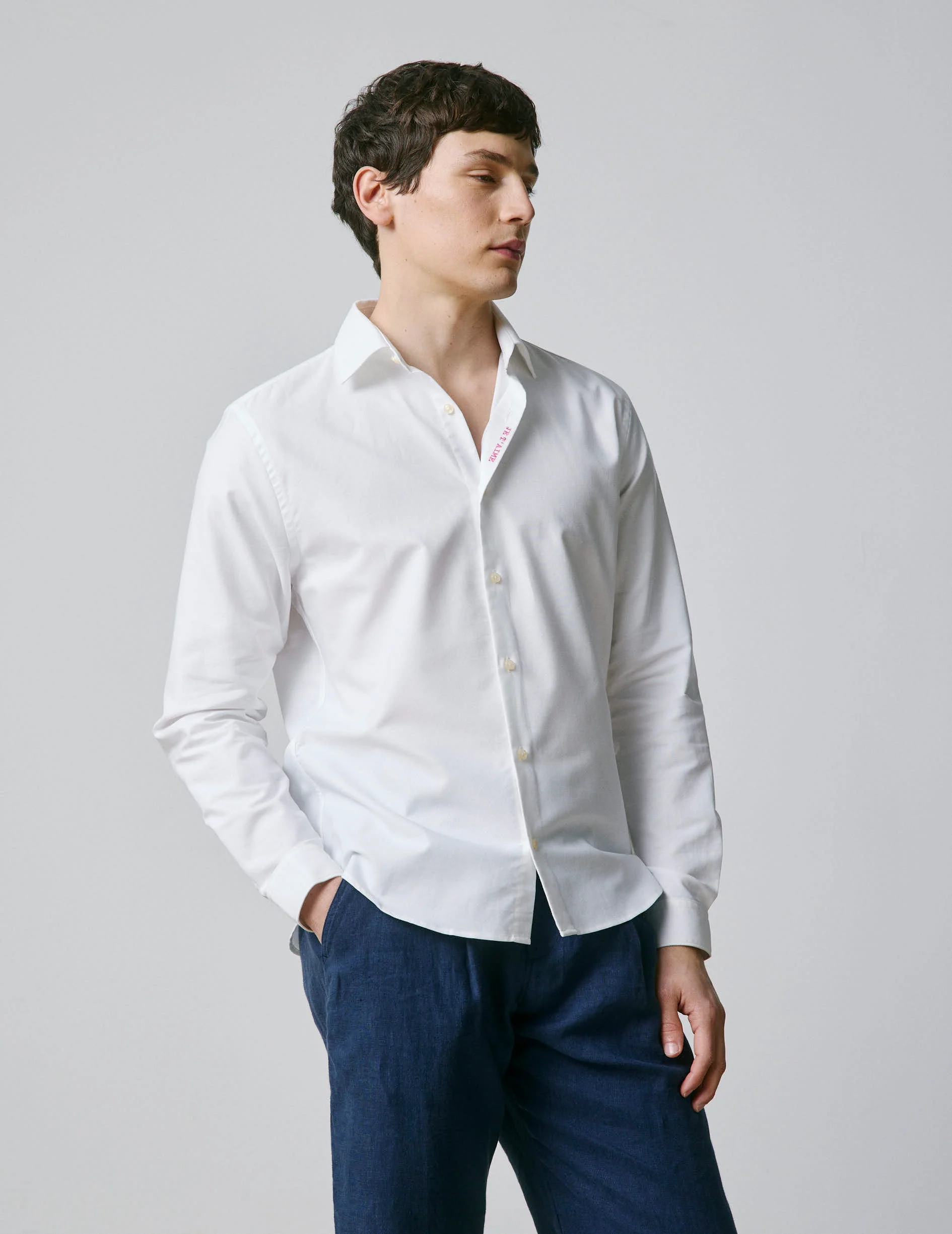 Chemise mixte "Je t'aime" blanche - Image 4