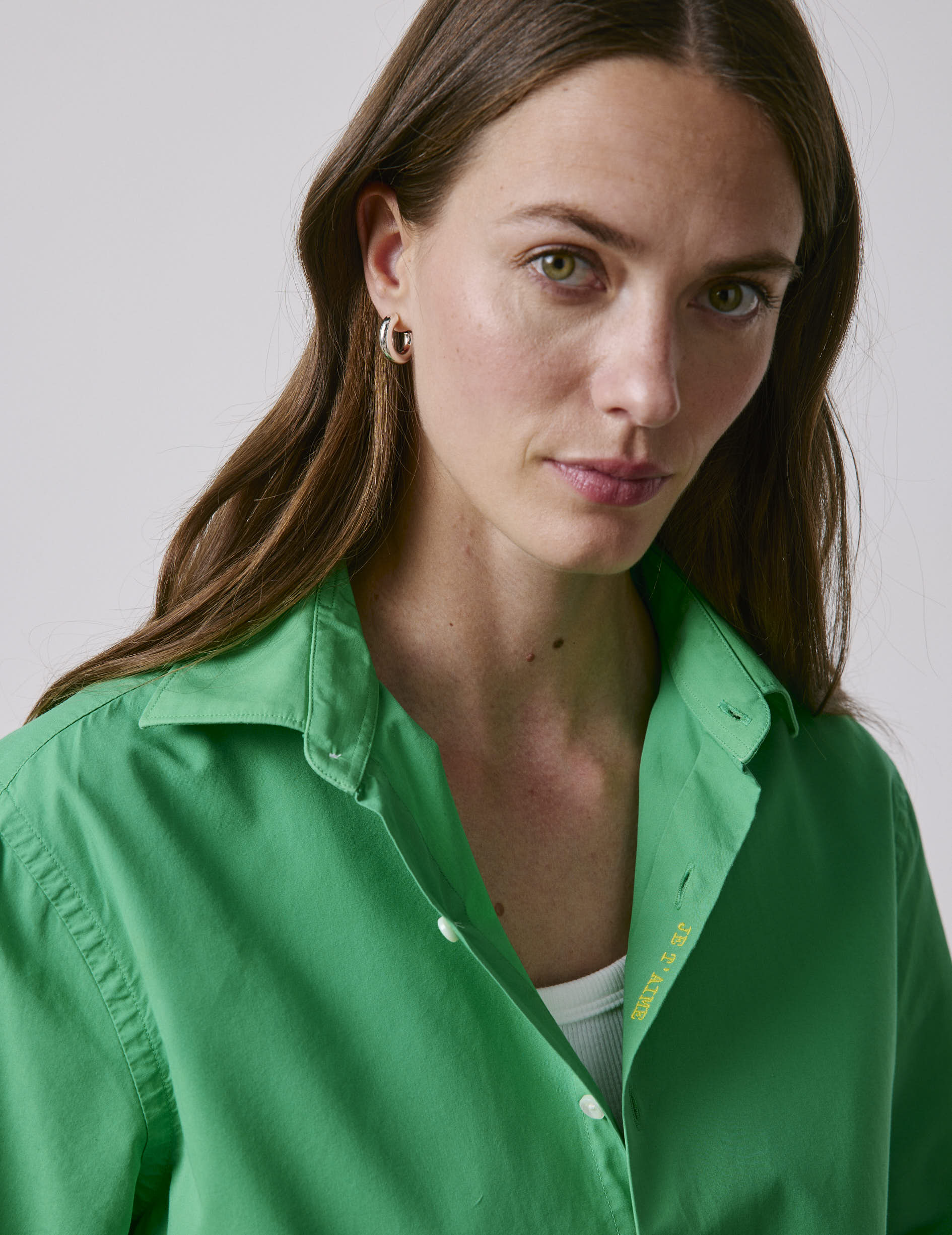 Chemise mixte "Je t'aime" verte - Image 2