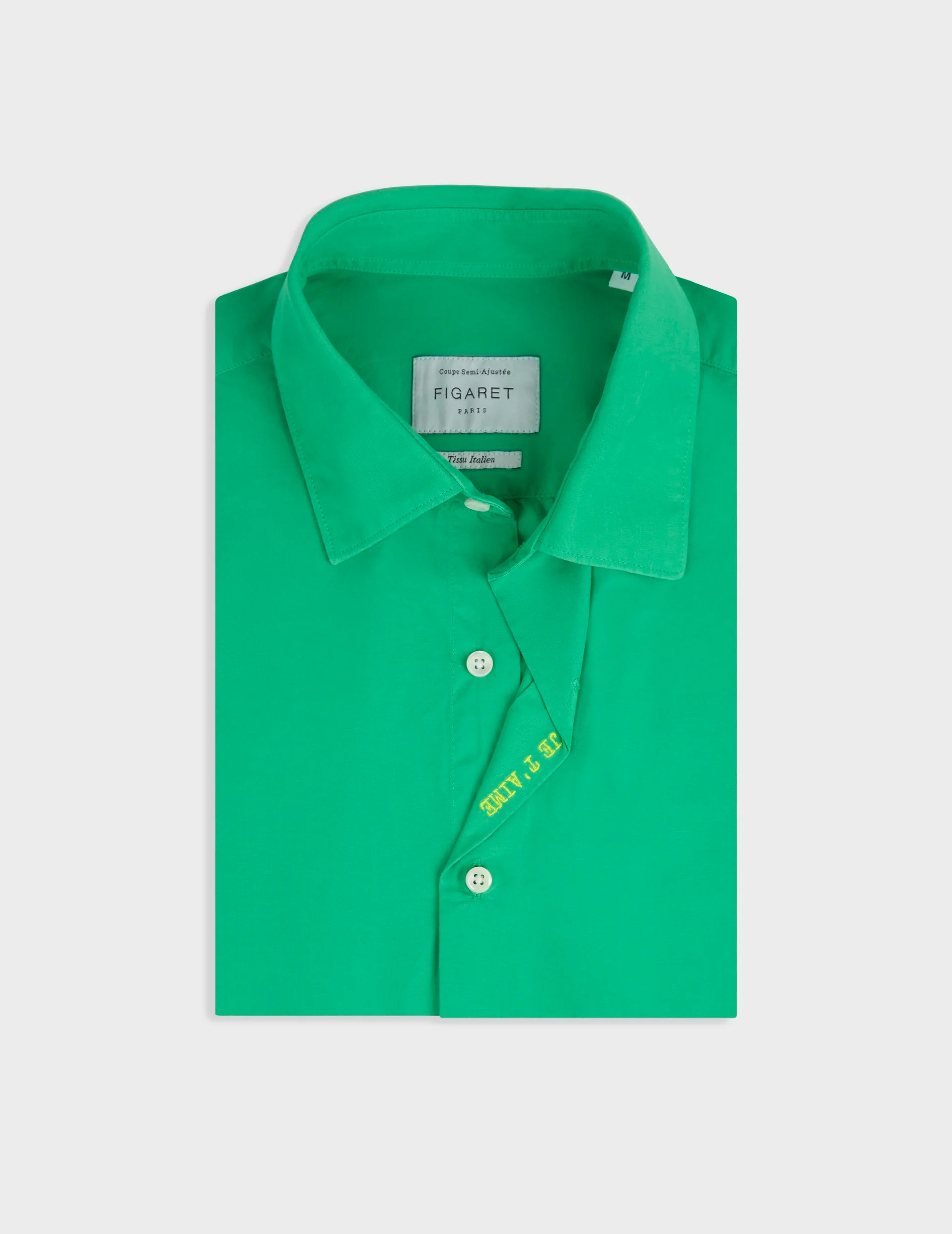 Chemise mixte "Je t'aime" verte - Image 7