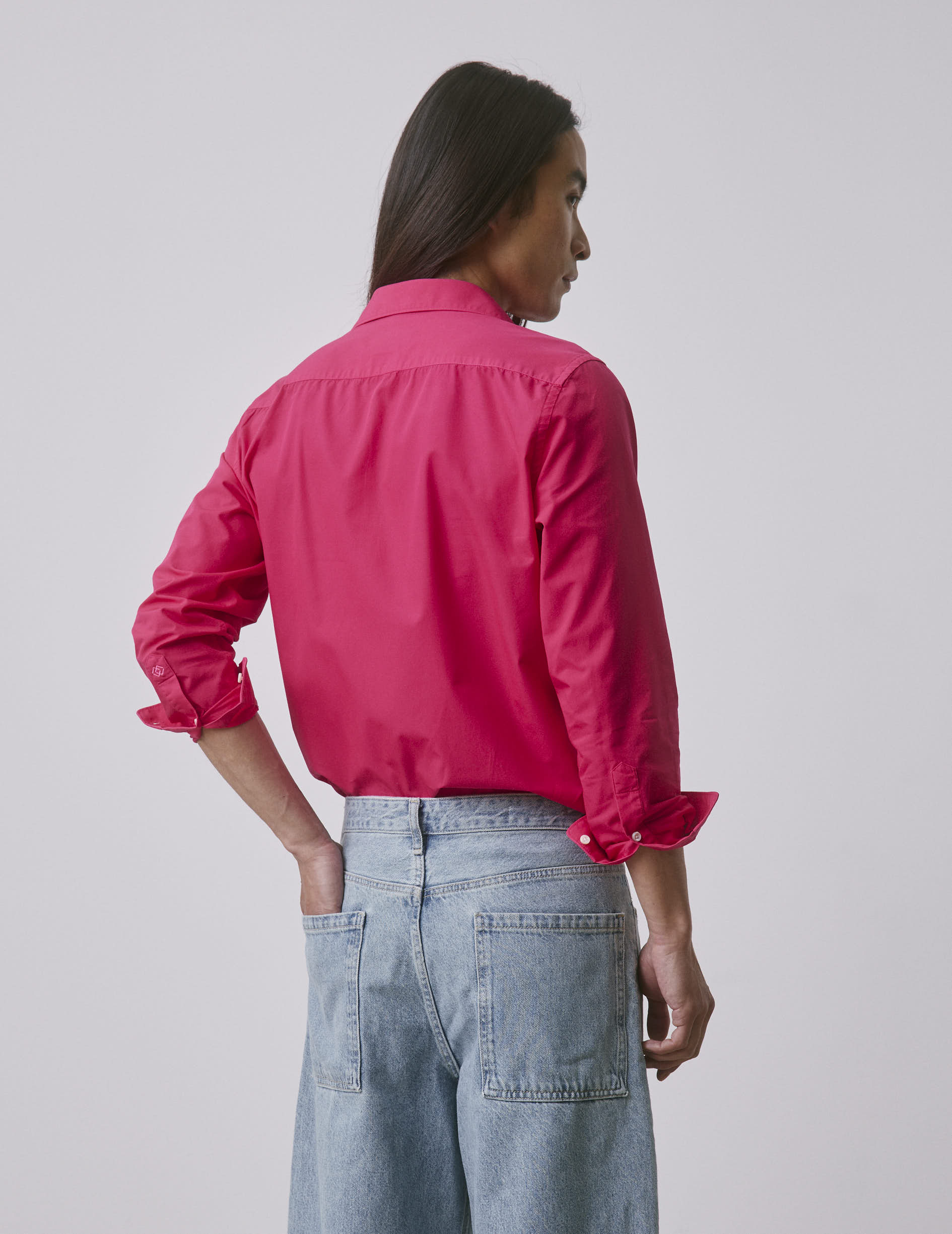 Chemise mixte "Je t'aime" rose fuchsia - Image 4