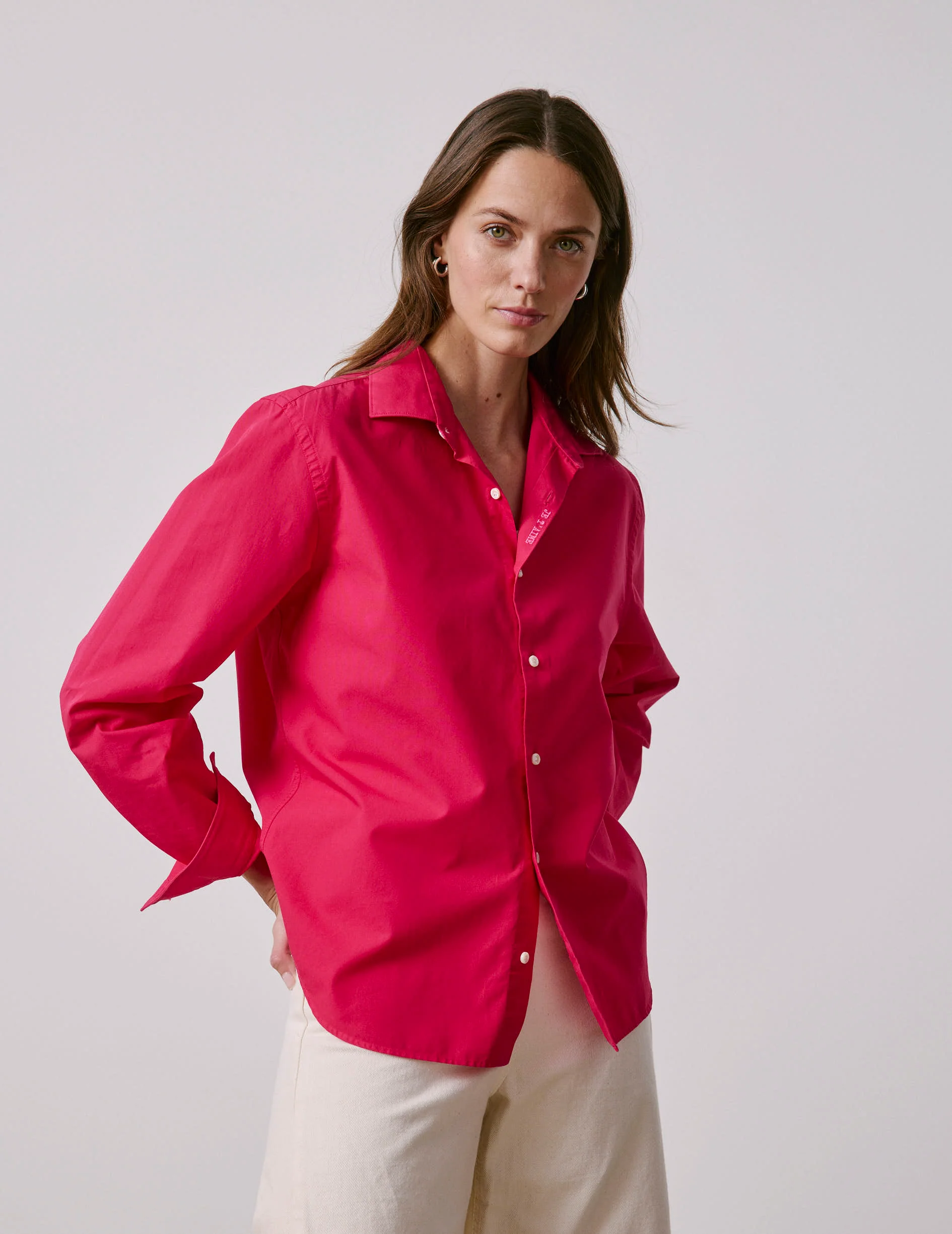 Chemise mixte "Je t'aime" rose fuchsia - Image 5