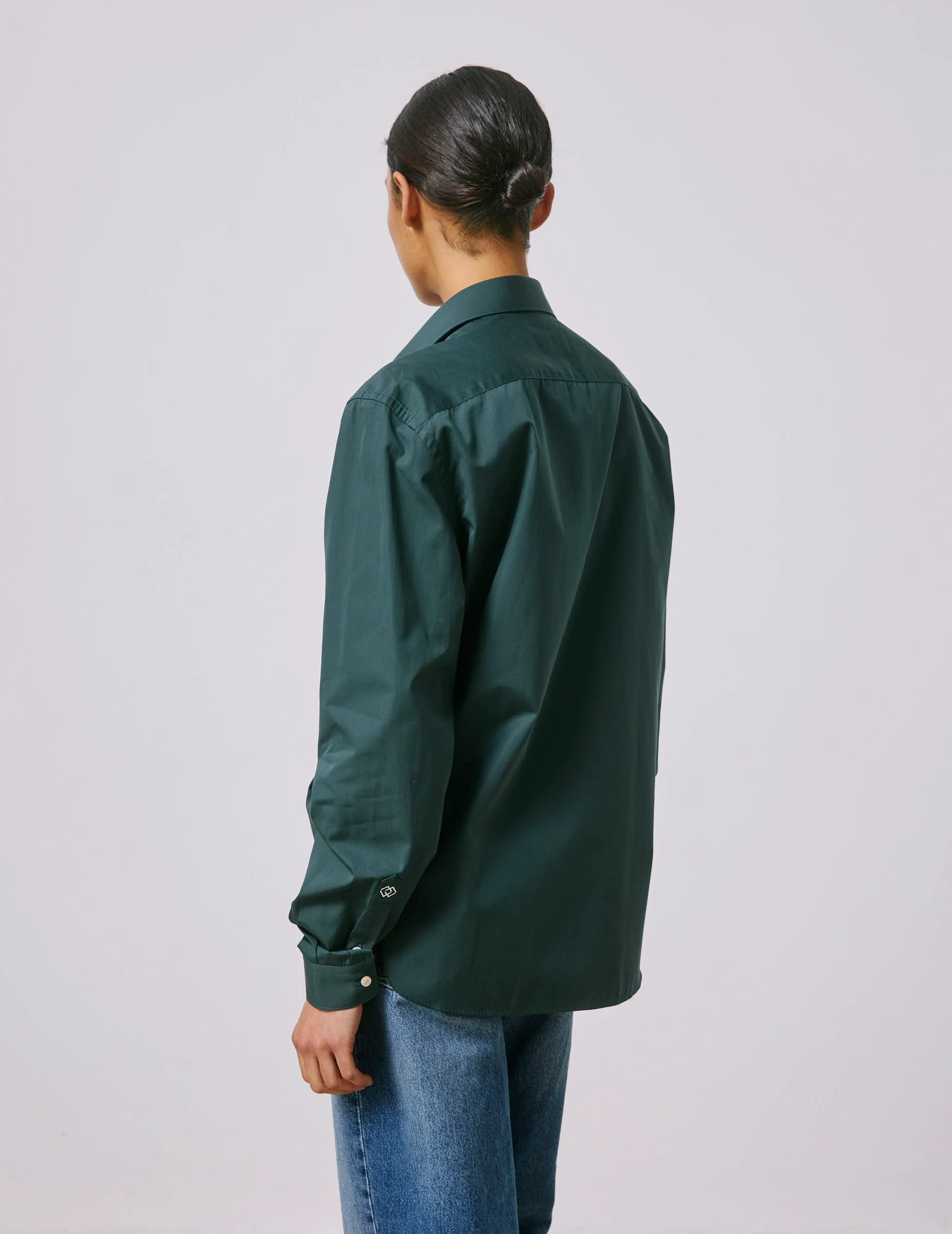 Chemise mixte "Je t'aime" verte foncée - Image 7
