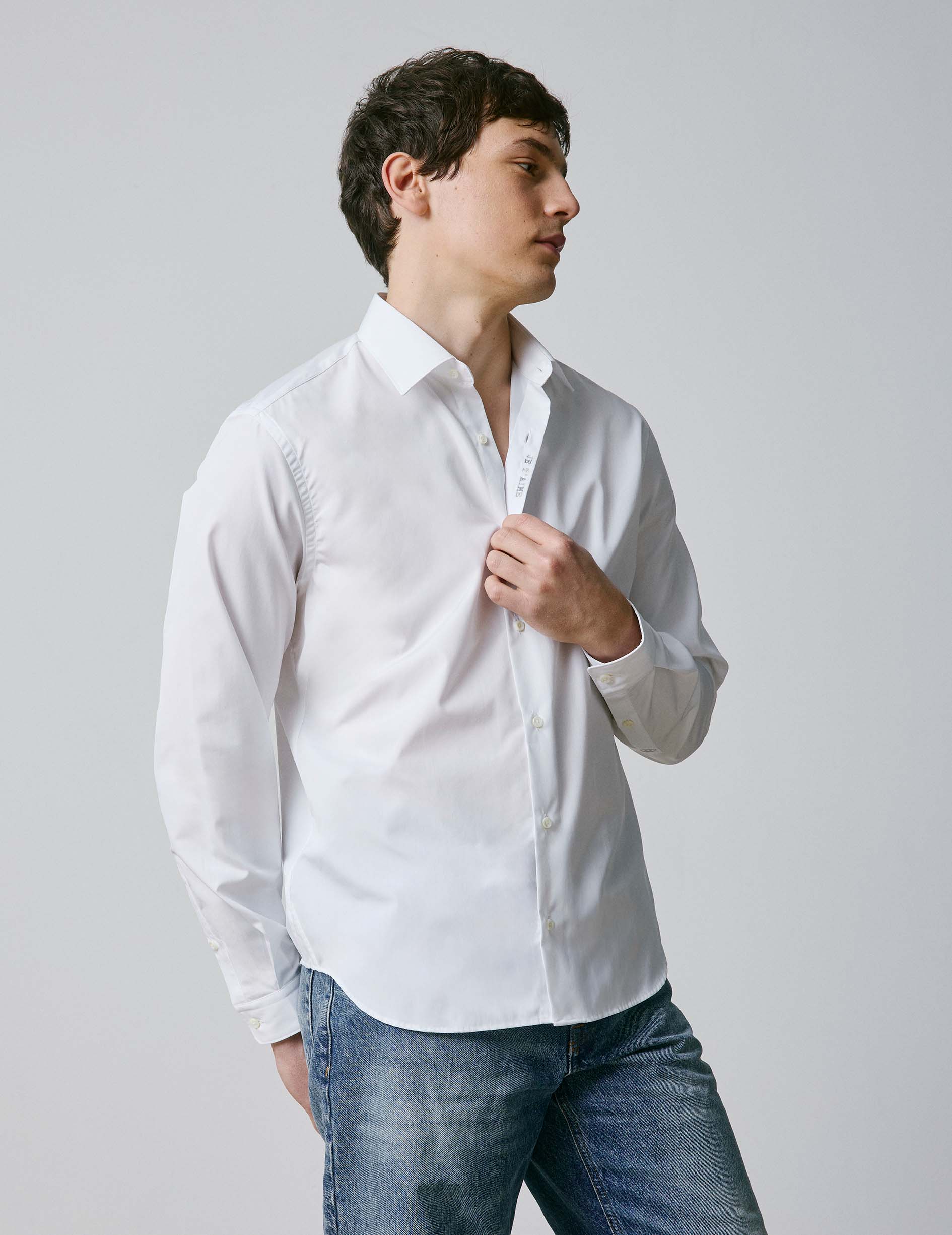 Chemise mixte "Je t'aime" blanche - Image 3