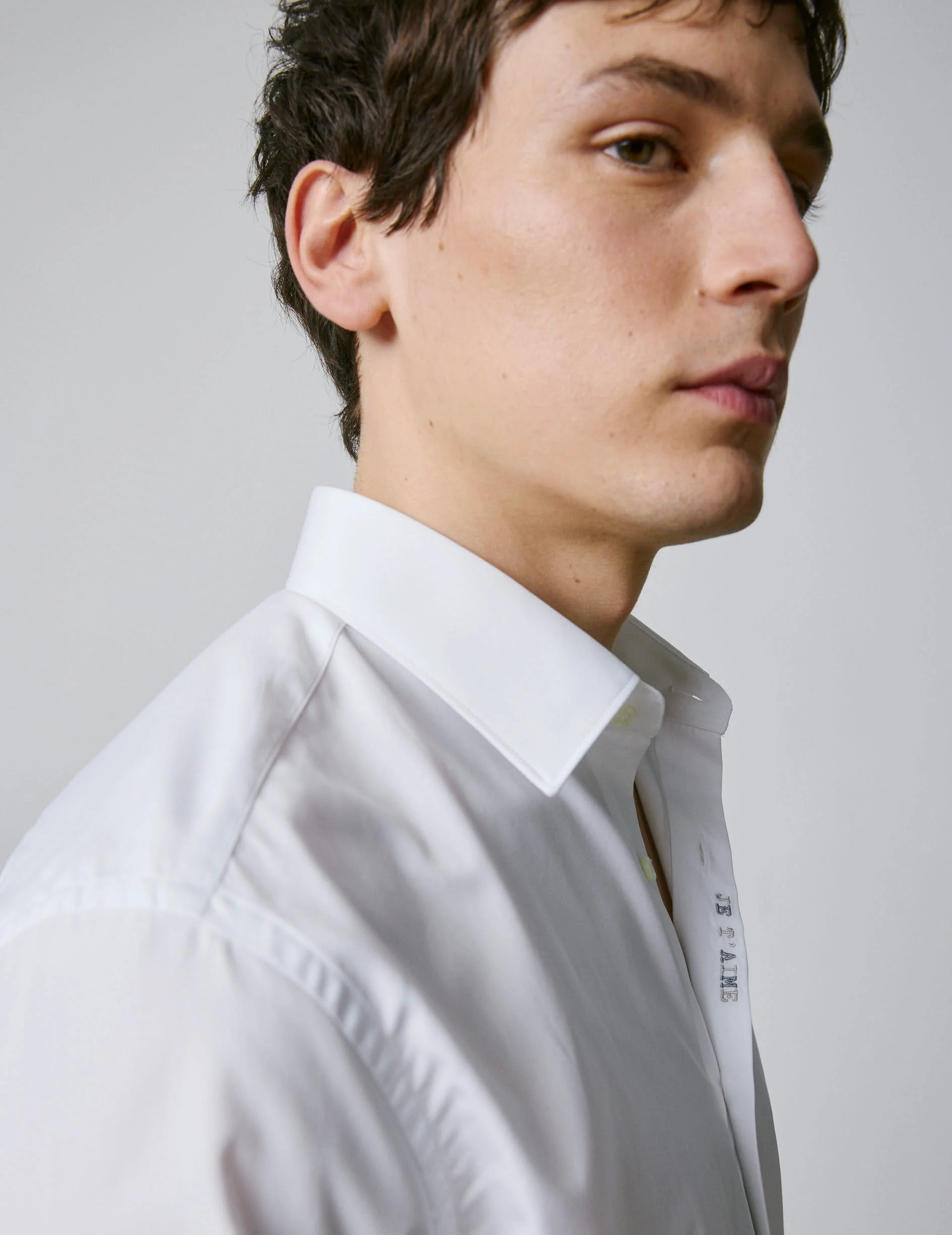 Chemise mixte "Je t'aime" blanche - Image 6