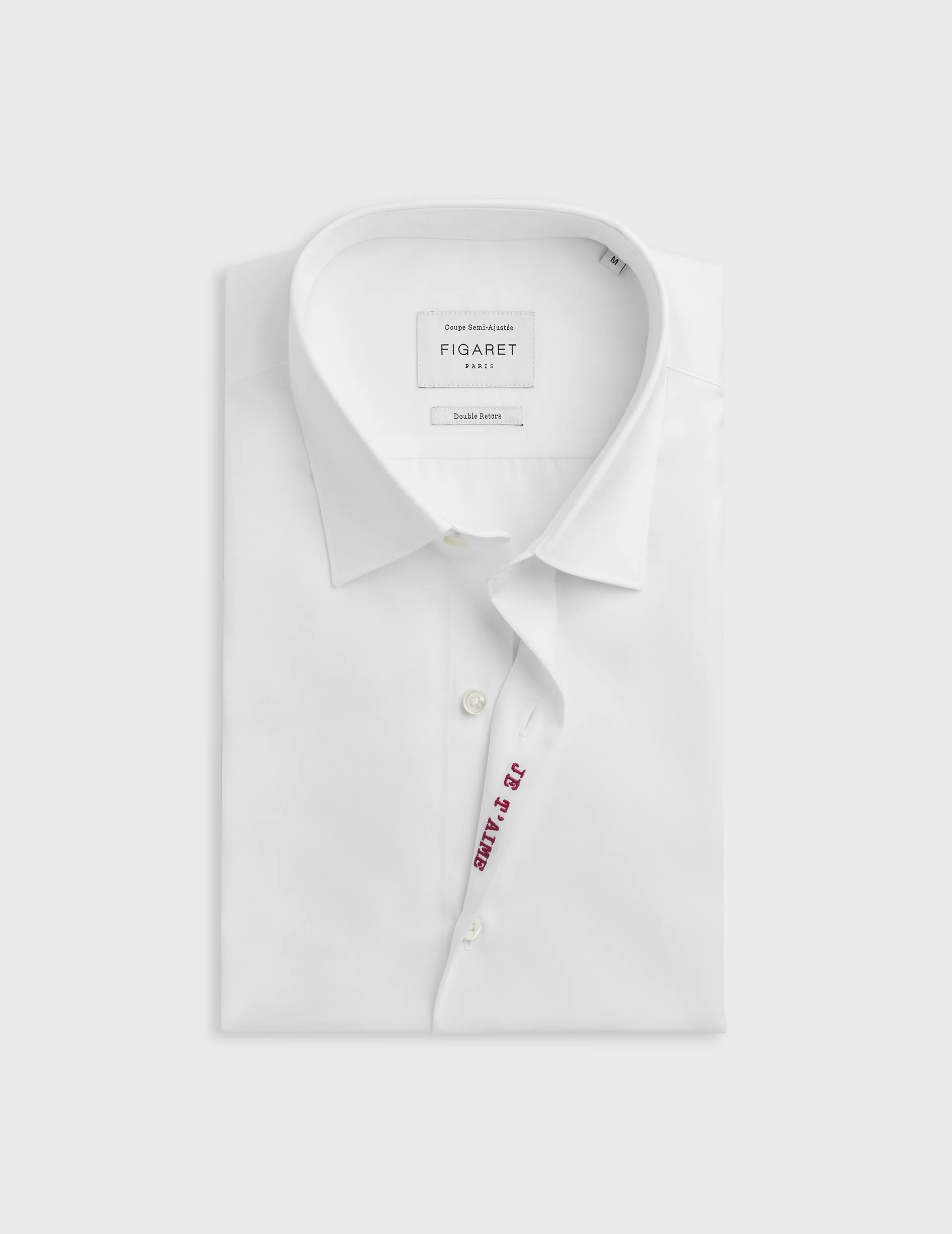 Chemise mixte "Je t'aime" blanche - Image 11