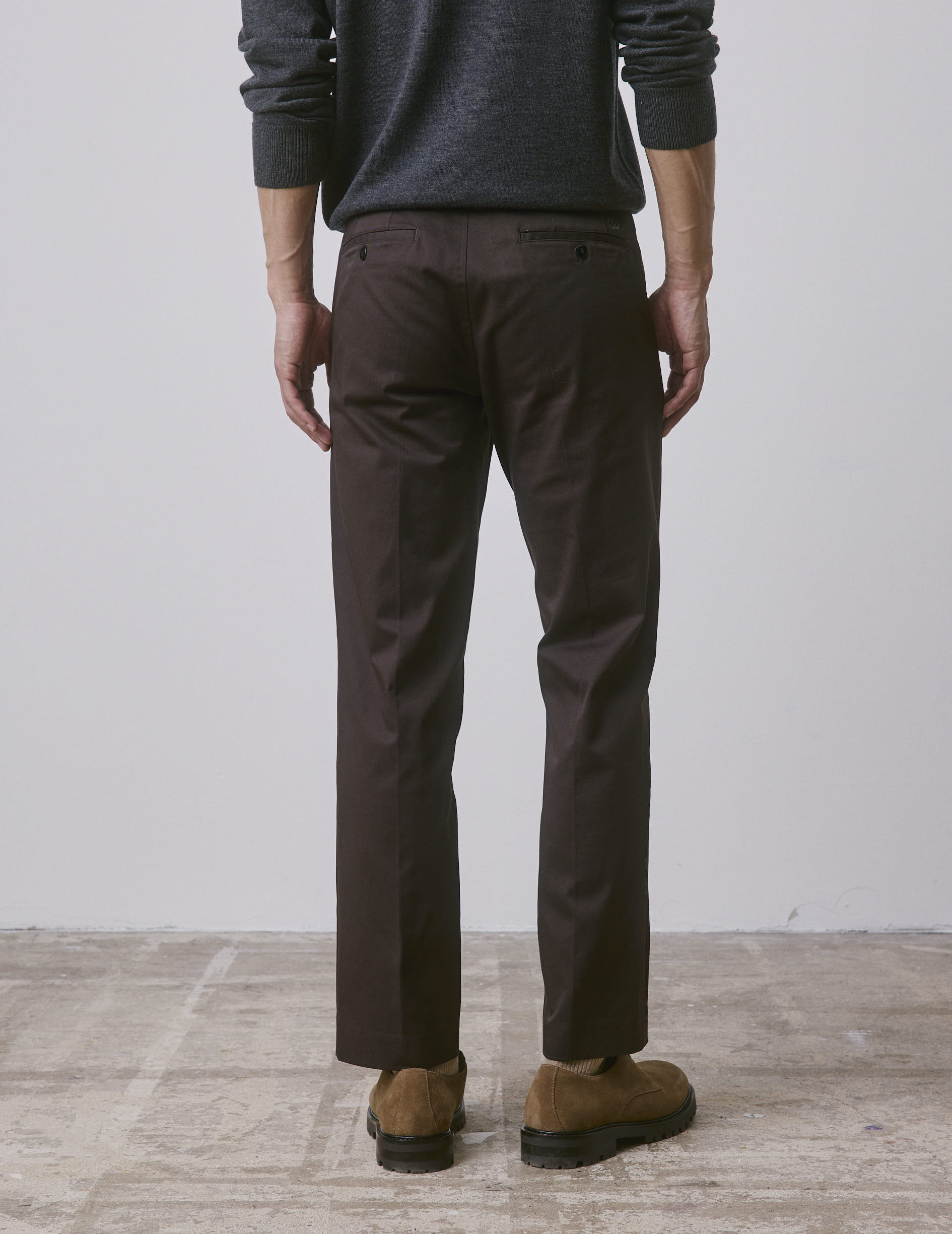 Chino Geofrey en twill de coton marron - Image 2