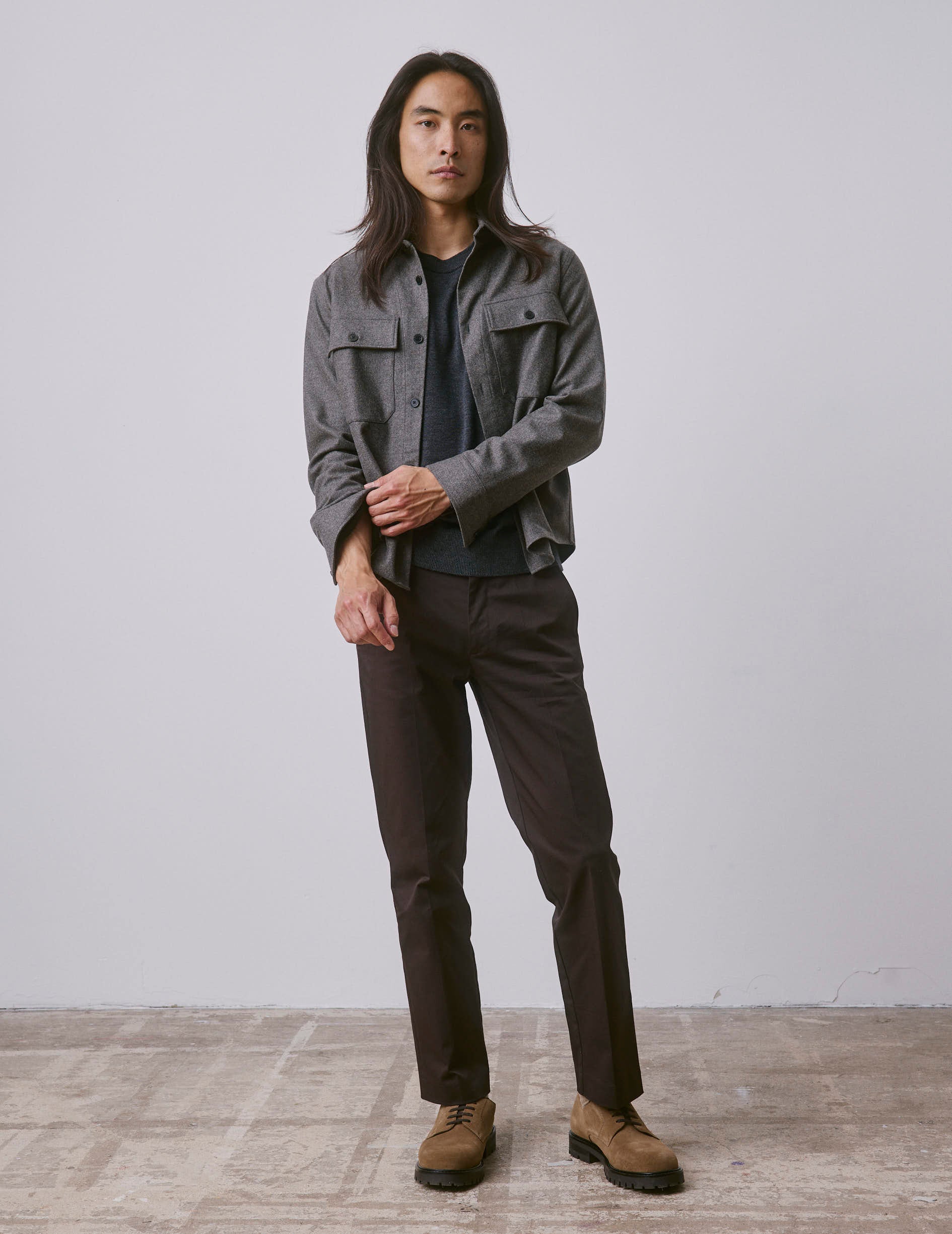 Chino Geofrey en twill de coton marron - Image 3