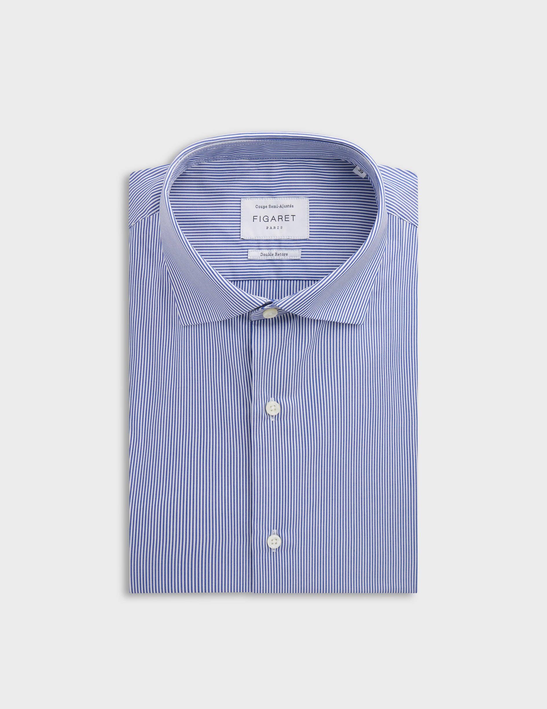 Chemise Semi-ajustée rayée bleu marine