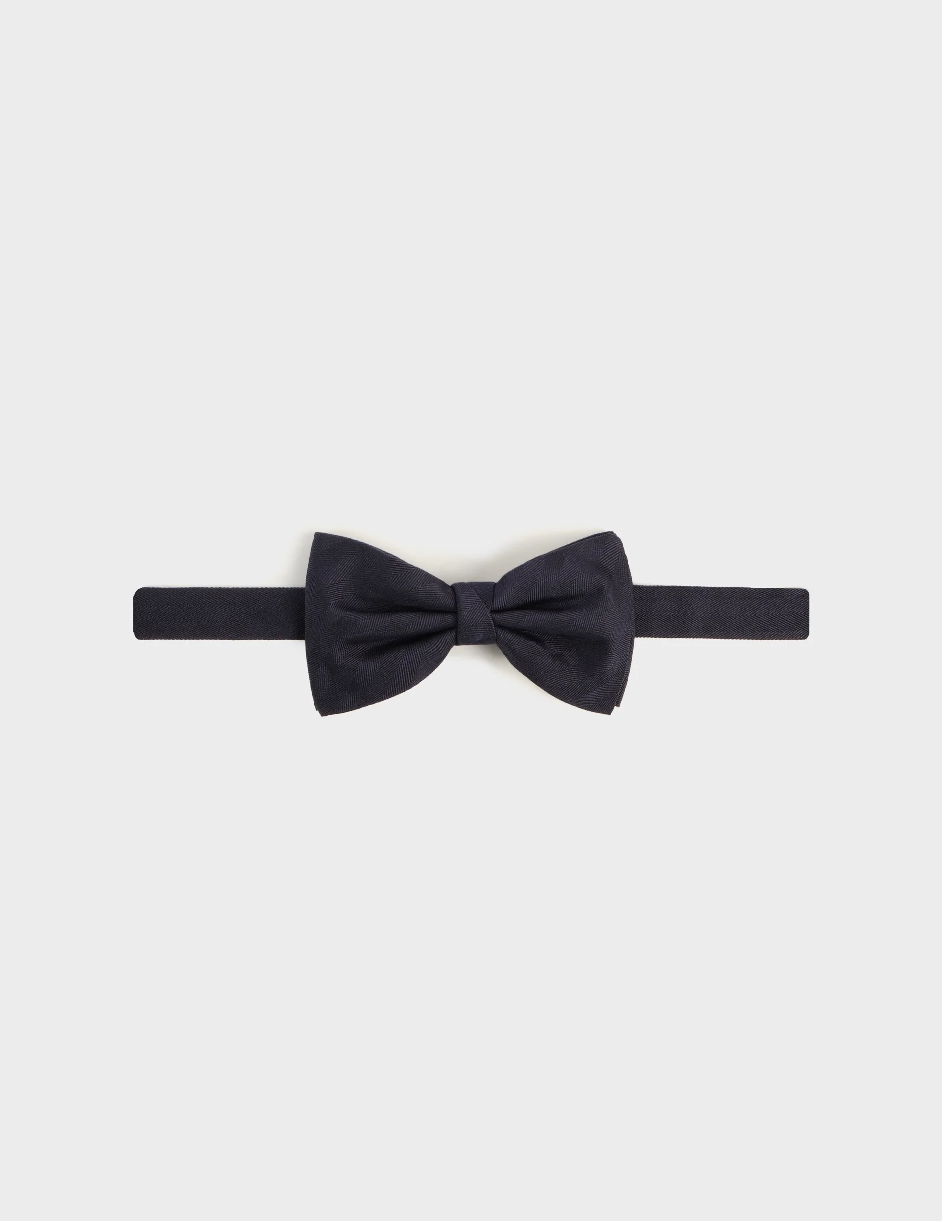 Nœud-papillon à motifs chevron marine