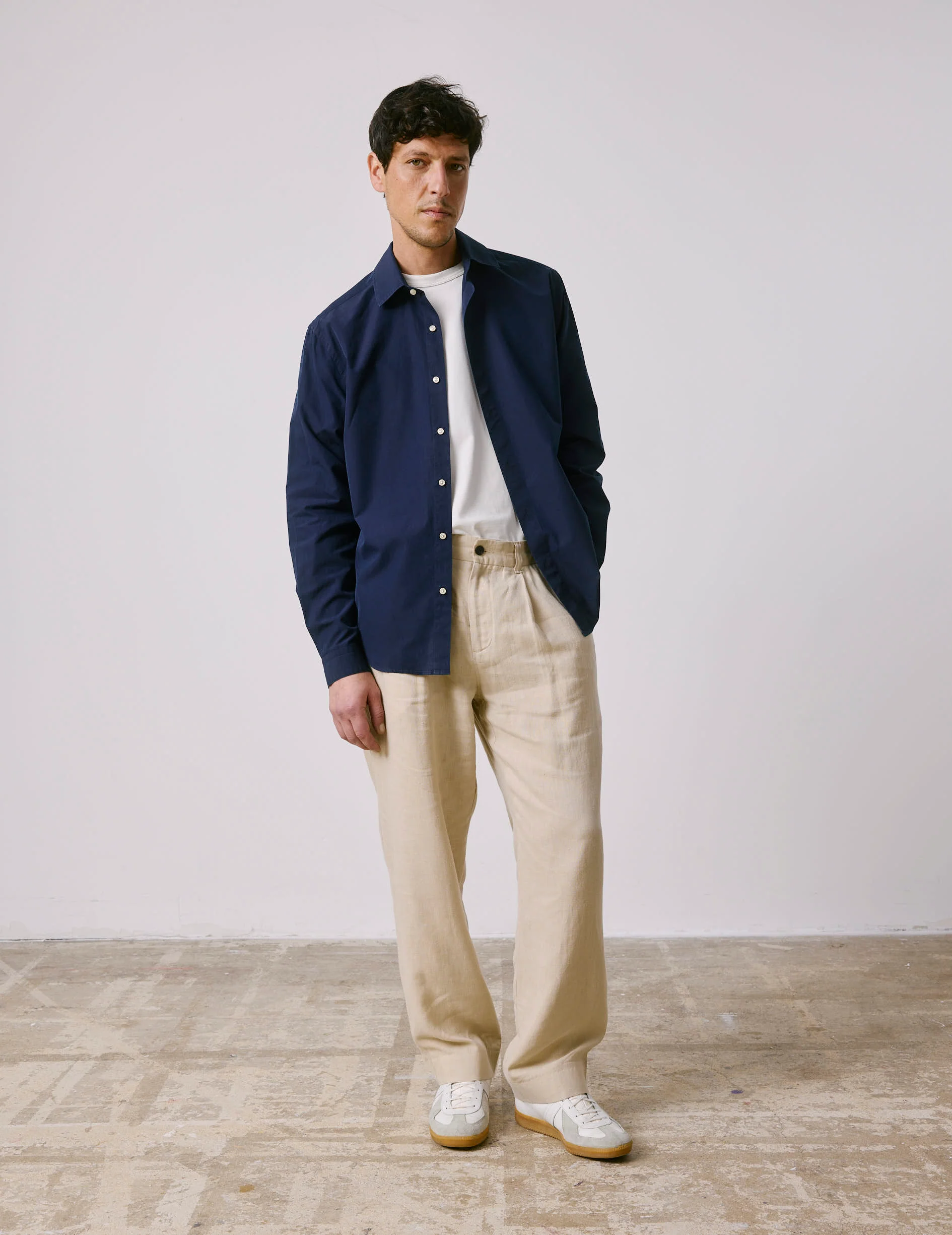 Pantalon Nicolaï en lin beige clair - Image 3