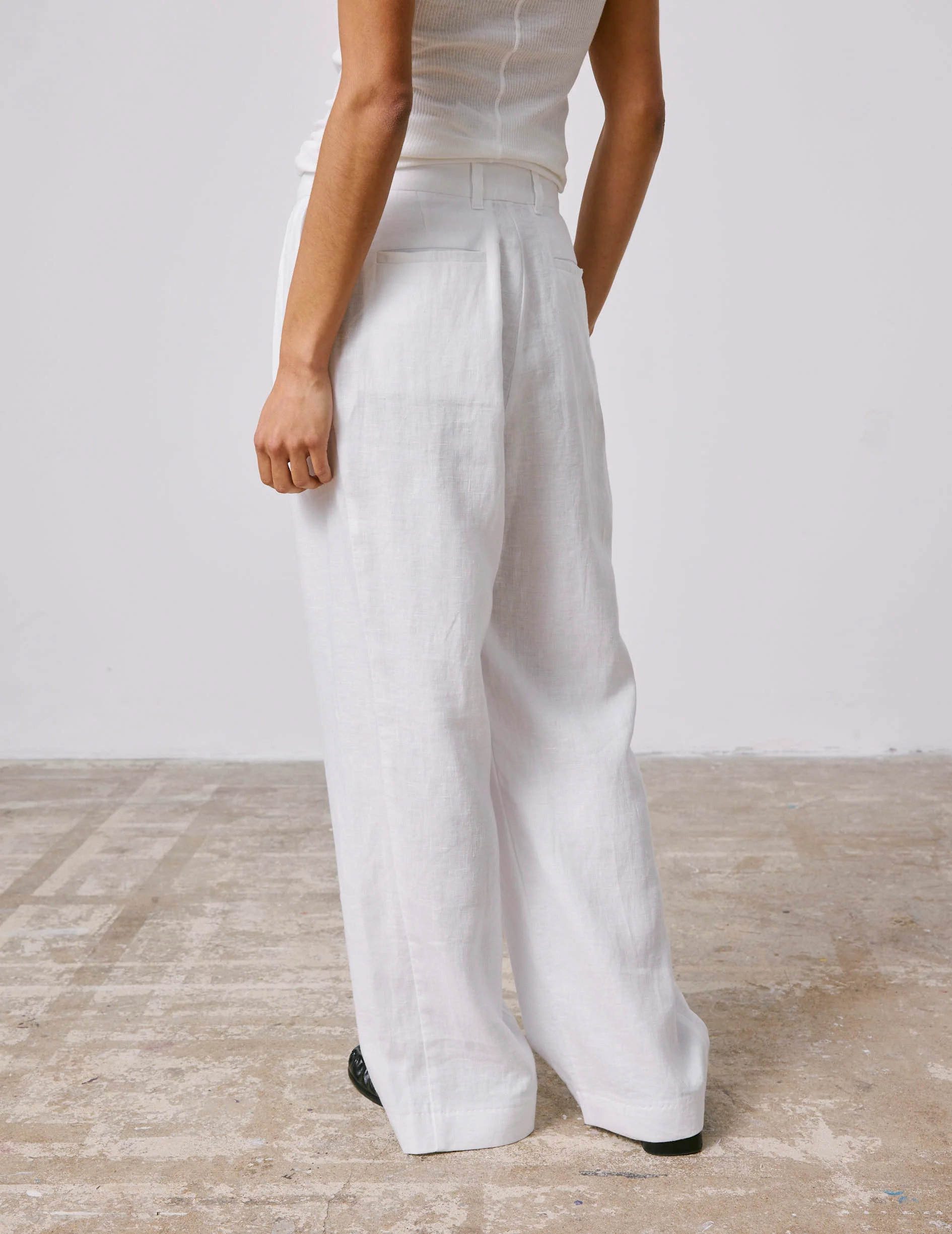 Pantalon Norma en lin blanc - Image 2