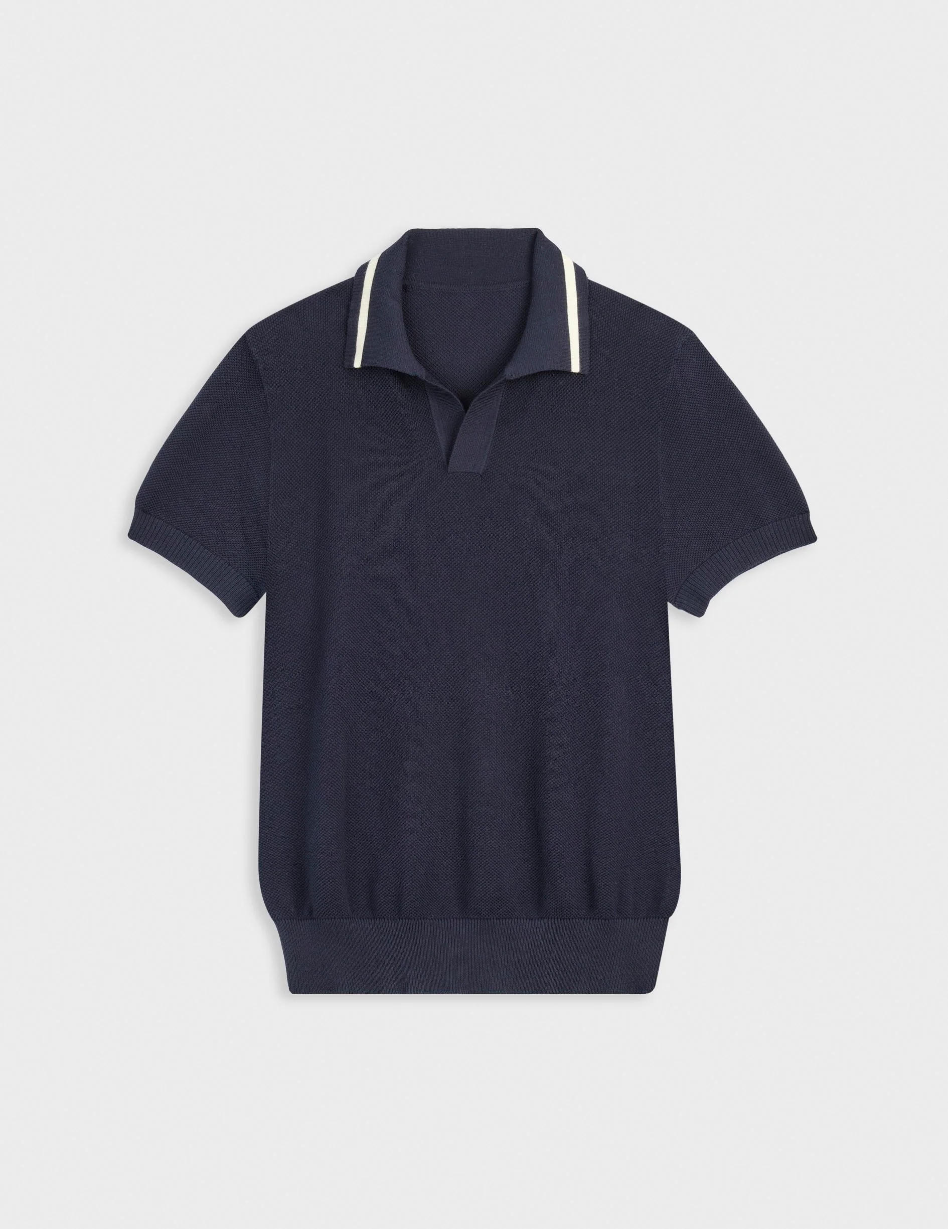 Polo Nick en coton marine - Image 5