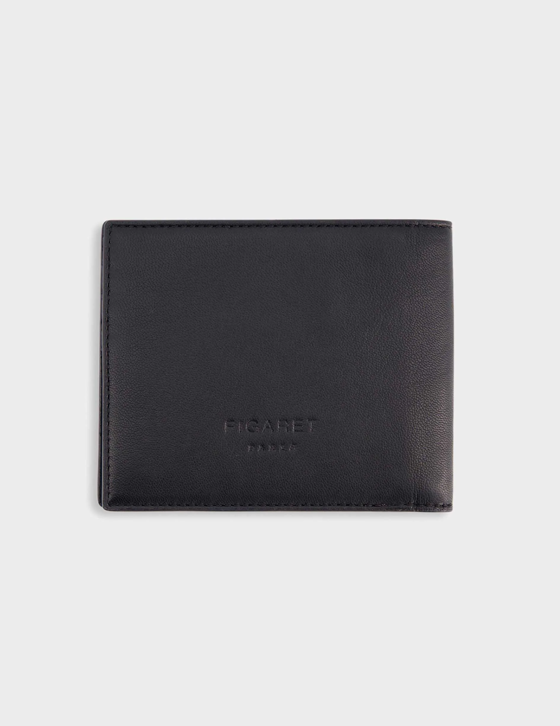 Portefeuille en cuir et suède noir - Image 3
