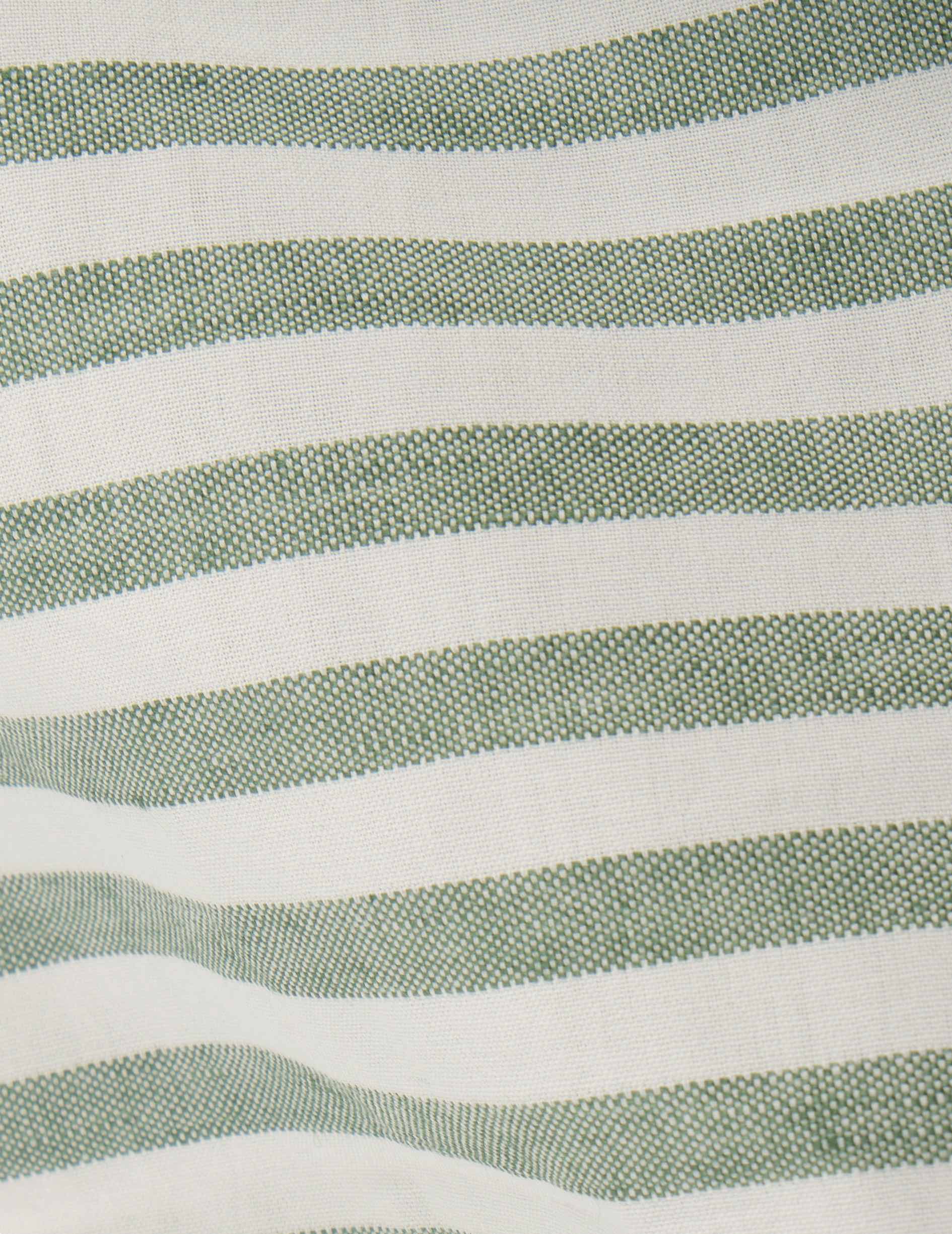 Pyjama Louis en coton et lin rayé vert - Image 5