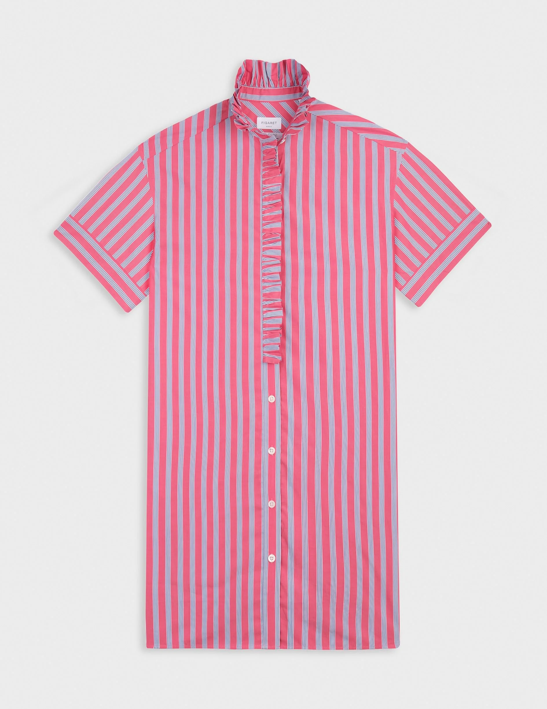 Robe Nivine en popeline rayée rose foncée - Image 6