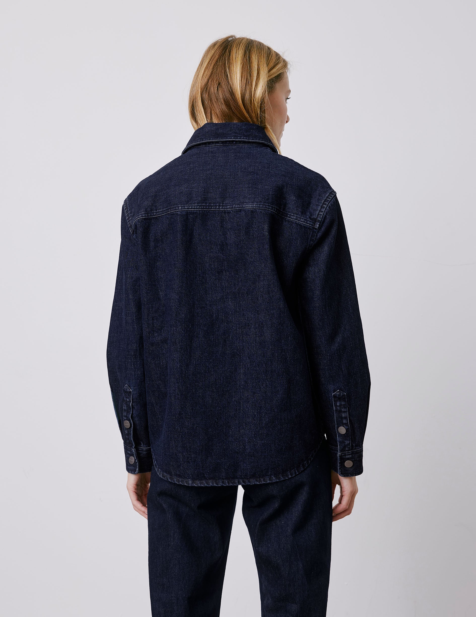 Surchemise Ingrid en denim bleu marine - Image 2