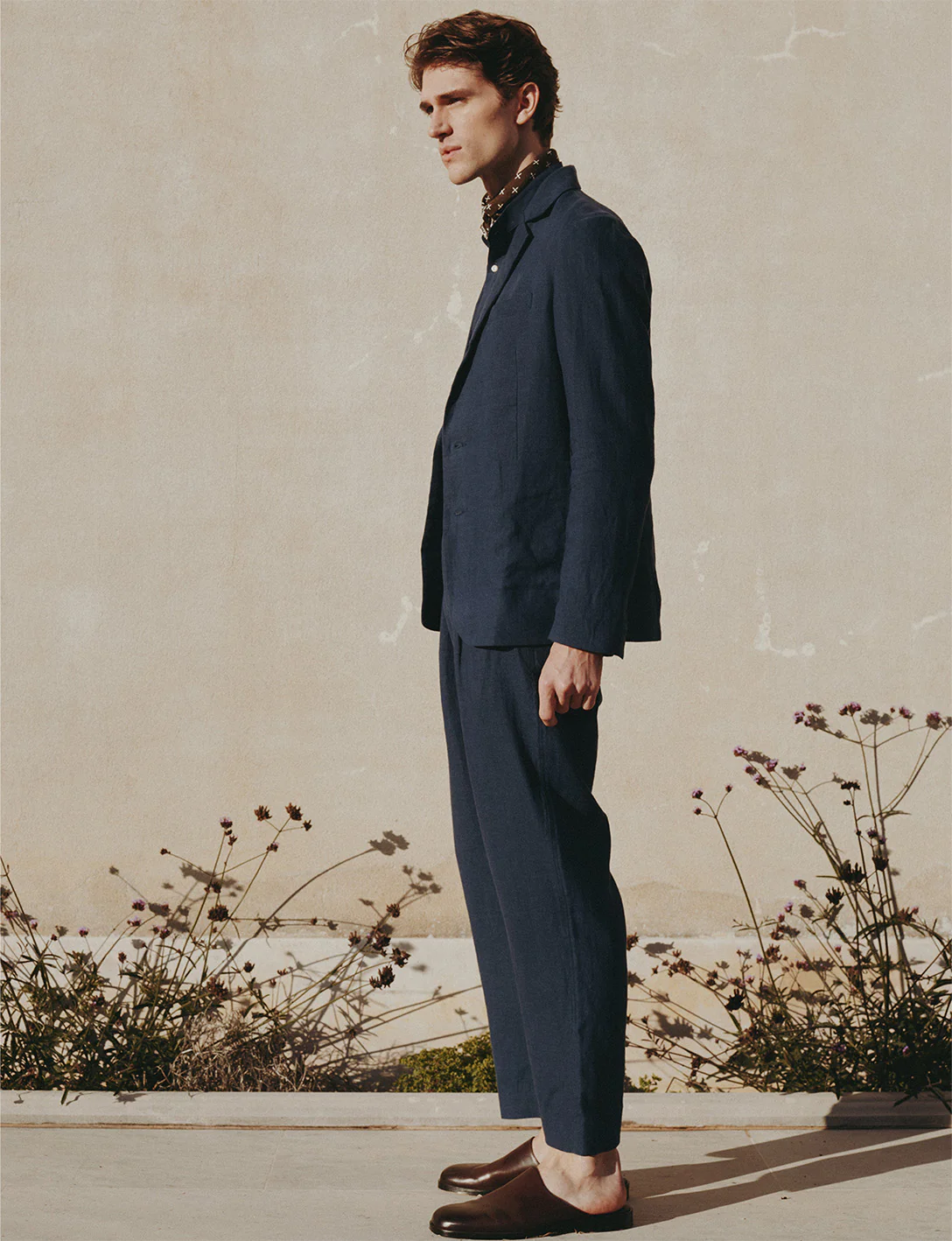 Veste blazer Nathis en lin marine - Image 5