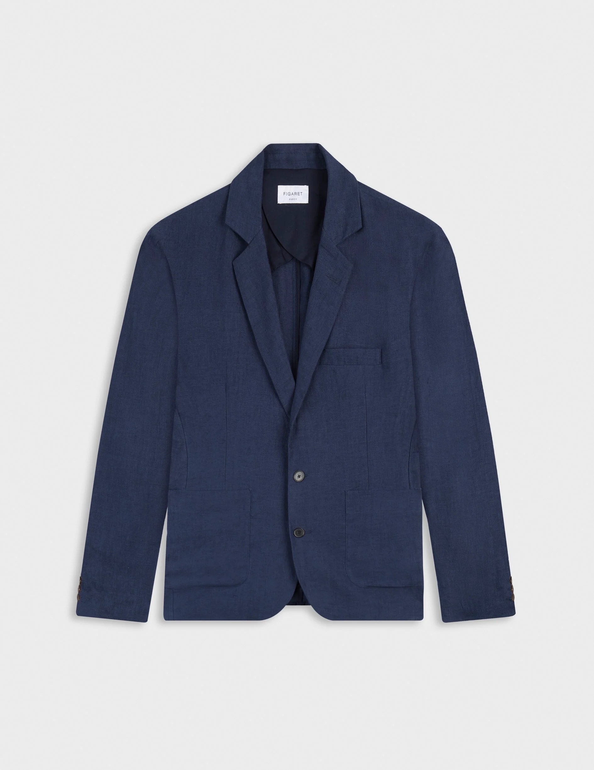 Veste blazer Nathis en lin marine - Image 8