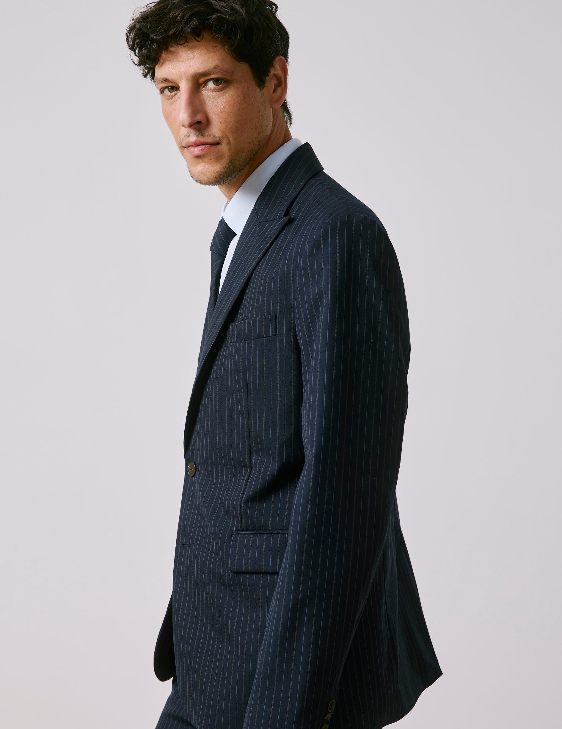 Veste de costume Marlon en laine vierge marine - Image 3