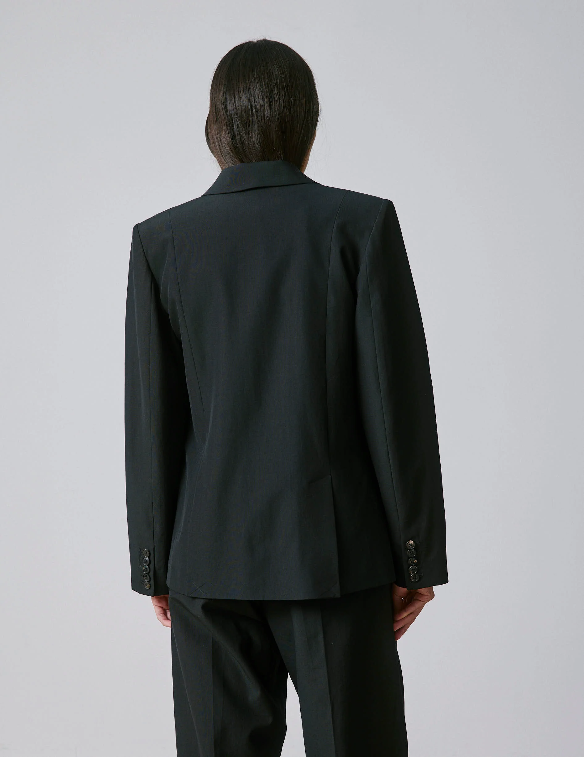 Veste de costume Nora en laine vierge noire - Image 3